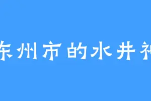 东州市的水井神