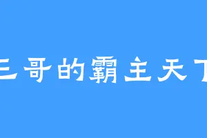 三哥的霸主天下