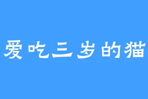 爱吃三岁的猫
