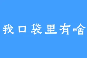 我口袋里有啥