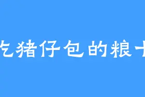 爱吃猪仔包的粮十郎