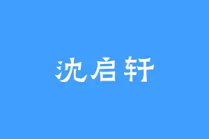 沈启轩