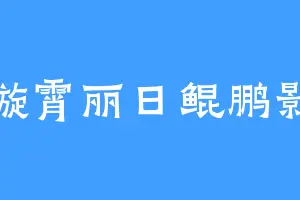 璇霄丽日鲲鹏影