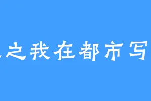 重生之我在都市写网文