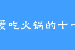 爱吃火锅的十一