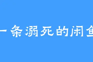 一条溺死的闲鱼
