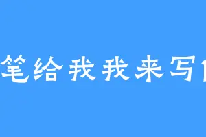 笔给我我来写1