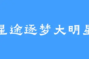 星途逐梦大明星