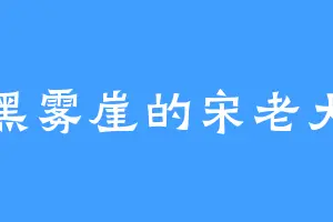 黑雾崖的宋老大