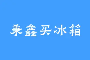 秉鑫买冰箱