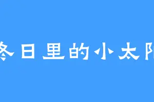 冬日里的小太阳