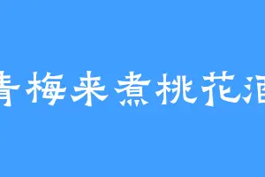 青梅来煮桃花酒