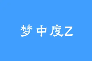 梦中度Z